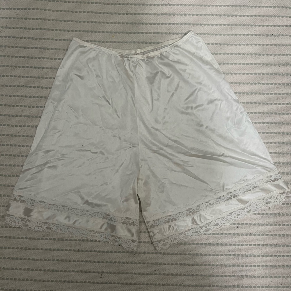Vintage Silk Bloomers with Ribbon and Lace